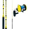 kolpo kit combo per la pesca in mare a traina costiera con canna da pesca 180 cm + mulello rotante con guidafilo frizione stella