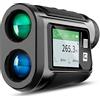 DAZZLEEX Telemetro da per golf con touch screen LCD, impermeabile, ricarica tipo C, leggero, per golf, caccia (nero)