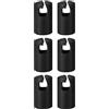 getuse Tappi per Pali da 32mm, Set da 6 o 12 Pezzi, Accessori di Sicurezza in plastica Resistente alle intemperie, Colore Nero, 6 Pezzi