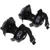 ibasenice Skate Shoes Telescopiche Ruote Flash, PVC Nero, Bambini | Capacità 50kg, Taglia Regolabile, Emissione Automatica di Luce, Attira L'attenzione