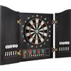 DCSYOG Bersaglio elettronico CB05E Cabinett, bersaglio elettronico per freccette con display LCD, tabellone da torneo con 27 giochi e oltre 243 varianti, fino a 16 giocatori (nero, 102 * 62 cm)