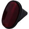 Doumneou 1 pz bicicletta posteriore coda riflettore parafango ovale avvertimento rosso nero