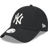 New Era York Yankees MLB Metallic Logo Black Silver 9Forty Adjustable Women cap - One-Size
