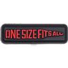 LA PATCHERIA Patch One Size Fits All 7x2cm - Patch 100% Gomma con Velcro® originale Velcro® Brand Hook Cucito sul Retro - 3D alta definizione - per Decorare Giacche, Zaini, Uniformi