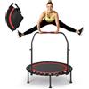 CUPCHID Trampolino Fitness Indoor Pieghevole Senza Installazione Diametro 101cm Mini Trampolino Portata 150kg Stabile e Silenzioso per Adulti (Rosso)