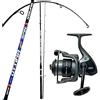 Kolpo combo Ottima Canna da pesca spinning due sezioni 60 gr 2.40mt +Kolpo Genio Mulinello con filo per pesca a spinning