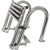 GLZXMQBP Scaletta Bagno Scaletta Barca Inox, Scalette Piscina Pieghevole con Corrimano E Ampia Pedaliera 4 Gradini Ponte Galleggiante per Piscina/Piscina Barca, Ingresso Poppa Marina