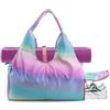 FANSU Borsa Yoga per Porta Tappetino e Blocchi, Borsa Yoga Donna Impermeabile Borsa Sportiva Grande con Scomparto Scarpe per Yoga Pilates, Palestra, Fitness, Vacanze (48 * 33 * 60CM,Rosa)