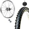 ECOVELO RUOTA ANTERIORE CERCHIO 16 X 1.75 IN ALLUMINIO + COPERTONE TASSELLATO MTB 16 X 1.75" + CAMERA D'ARIA MOUNTAIN BIKE 16