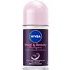 NIVEA Deodorante Roll on Pearl & Beauty Fine Fragrance 50 ml, Deodorante donna antitraspirante per una protezione 72h, Formula con Estratti di Perla Nera e Oli profumati per un fragranza raffinata