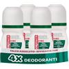 Borotalco, Deodorante Uomo Roll On Asciutto Originale, Formula Senza Alcool con Talco Assoluto, Assorbe il Sudore, Profumo Borotalco, 72h di Efficacia, 4 x 50 ml