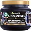 Garnier Ultra Dolce Carbone Magnetico, Maschera Idratante Hair Remedy, 97% Origine Naturale, 1 Minuto di Posa, Per Lunghezze Secche, Senza Siliconi, 340 ml