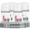Borotalco, Deodorante Roll On Invisibile Grigio, Formula Senza Alcool con Talco Effetto Barriera, Cattura e Non Trasferisce Aloni, 48h di Efficacia, Profumo Classico, 4 x 50 ml