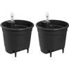 Elho Self-watering Insert 13 - Accessorio per vasi da interno - Ø 13.04 x H 11.55 cm - Nero/Living Black (Confezione da 2)