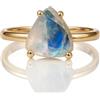 ANEMONE JEWELRY Anello di Pietra di Luna - Anelli Pietra di Nascita da Donna in Oro Rosa - Delicati Anelli Pietra di Gemma, Anelli Impilabili, Anelli Fidanzamento, Anelli Promessa per Lei - Personalizzabili