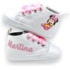LulluLab Scarpine Neonato personalizzate con nome, primi passi, ottima idea regalo. (Minnie 6-9 mesi)