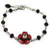 Generic Bracciale a rosario con fiore papavero rosso