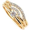 Elegant Jewel Box - Takis Pavlopoulos & Elegant jewel box Women 3 Diamond ring set in solid Gold 9k, 14k & 18k, Curve diamond rings, Triple ring set, Stackable solitaire Nest rings