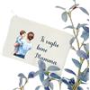 GioCandles Pochette Bustina Astuccio Personalizzato - Disegno Mamma con Bimbo - Idea Regalo Festa della Mamma, Compleanno o Natale - Ti Voglio Bene Mamma - Accessorio Unico e Originale - 100% Cotone - 26x17 cm