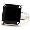 ANEMONE JEWELRY Anello di Dichiarazione Onice Nero - Anelli Fatti a Mano di Argento Sterling per Donne - Anelli Neri per Donne - Gioielli Versatili di Moda e Regalo - con Kit Regalo Fantasioso