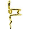 Handmade Orecchino a clip per orecchio in argento sterling 925 rivestito in oro 18k serpente d'oro (Clip per l'orecchio a sinistra)