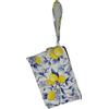 Handmade Pochette Artigianale Made in Italy con Cinturino da Polso, Beauty Case in Cotone, Design Maioliche Siciliane o Limoni, Chiusura a Zip. (limoni, mod.1)
