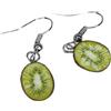 Generico Orecchini Artigianali a Forma di Kiwi Fatti a Mano in Argilla Polimerica - Gioielli Estivi Colorati e Originali