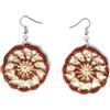 Meraki Studio Orecchini tondi/mandala, orecchini grandi all'uncinetto, marrone e beige, Gioielli all'uncinetto, stile boho, Made in Italy, Bijoux da donna, Lavorazione Artigianale