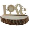 FestaPersonalizzata.it Portafoto in Legno Idea Regalo Uomo Donna San Valentino Anniversario 28 x 12 cm con dedica sulla base
