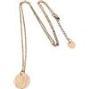 Clovers Collana da donna con tarassaco garzetta in acciaio inossidabile dorato, collana d'oro, gioielli d'oro, collana, gioielli da donna, idea regalo donna, collana d'oro