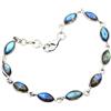 Kanika Jewelry Trove AAA Handmade Marquise Labradorite Gemstone Bracelet -925 Sterling Silver Women Christmas Bracelet length 8.3 Jewelry, Braccialetti d'argento per regalo delle donne