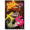 LedMansion Pop Art Led Wall Art | David Future Graffiti | LED Mansion - 50cm x 75cm - Giallo