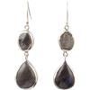 Generico Orecchini in labradorite, orecchini in argento sterling 925 con pietre preziose naturali, gioielli pendenti fatti a mano