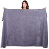 AYKNINGD Telo Doccia Grande Asciugamano da bagno in microfibra, assorbente, ad asciugatura rapida, super morbido, indossare in hotel, come asciugamano o sportivo(Gray,80X180CM)