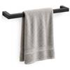 Handmade Porta Asciugamani MOGO in Acciaio Nero Opaco 40cm - da Parete - Verniciato a Polvere - Handmade Made in Italy - Design Minimal - Sopraluce