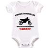 La Ruotante Body neonato in 100% cotone manica corta moto motocross motociclista biker papà regalo nascita tutina (6, 12/18 mesi)