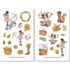 Jellyfish Stickers Set di adesivi autunnali per ragazze | Stickers | Sticker per il diario | Sticker per l'agenda | Sticker per le ragazze Autunno, natura, giardino, fiori