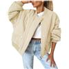 DaPongZhi Giacca 100 Grammi Donna Piumino con Cappuccio Mezza Stagione Donna Moda Giubbino Autunnale BomberDonna Invernale Giubbotto Donna Invernale Firmato per Quotidiano Scuola Lavoro attività (Khaki, S)