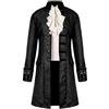 VERNASSA Steampunk Vittoriano Pirata Gotico Cosplay Costume da Uomo Cappotto Giacca Jacquard Medievale Costume di Halloween, S-4XL