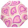 GAIREG Groovy - Ombrello da viaggio con cuori rosa apribile automatico, compatto, pieghevole, pieghevole