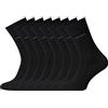 Camano CA-SOFT - 8 paia di calzini in cotone 3642, senza stampa in gomma, colore nero, taglia 43-46