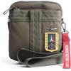 Aeronautica Militare Linea Frecce Borsello a tracolla Uomo in tessuto tecnico gommato Verde AM340 18x21x4 cm