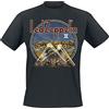 Led Zeppelin LZII Searchlights Uomo T-Shirt Nero S 100% Cotone Regular