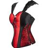 Hengzhifeng Corsetto Fashion Donna Goth Bustino Corsetti Medievale (EUR 34-36,Nero)