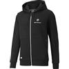 Puma BMW MMS Full-Zip Hoo Felpa Uomo, Uomo, Felpa, 531187-01, Nero Puma, M