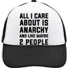 Functon+ All I Care About is Anarchy and Like Maybe 2 People Mesh Back Trucker Cap regolabile Snapback Hat Casu Nero, Nero , Taglia unica