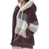 Generico Felpa Senza Cappuccio Donna Giacca Da Donna Womens 2024 Winter Fuzzy Fleece Jacket Patchwork Cardigan Coats Outerwear With Abbigliamento Sci Felpa Oversize Pail B L