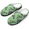 Generic Pantofole da uomo con stampa pistole, casual, calde, con suola in gomma, per interni ed esterni, Stile:, 7-8（40-41）