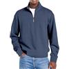 Generic Felpe a mezza cerniera per uomo in velluto a coste maglioni da uomo con cerniera colletto con risvolto maglione camicie da uomo per tempo libero viaggi sport plaid slim fit maglioni a maniche lunghe