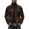 Generic Giubbotto Pelle Uomo Bomber Giubbotti in Pelle per Uomo Giacca da Completo Uomo Cappotto Lungo Marrone Uomo Cappotto Mantello Uomo Giubbotti Finta Pelle Uomo Giacca Snowboard Uomo Offerta Giacca di